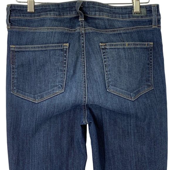 Womens Paige Jeans Sz 31 Raw Hem Stretch Skinny Hoxton Ankle Peg USA 5090 - Picture 5 of 9